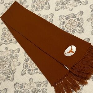 Burnt Orange Longhorn Knit Scarf